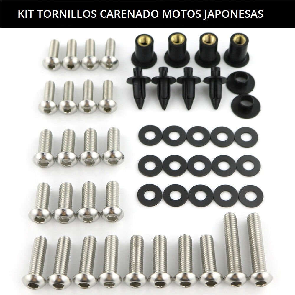 Kit tornillos de acero carenado motos Japonesas